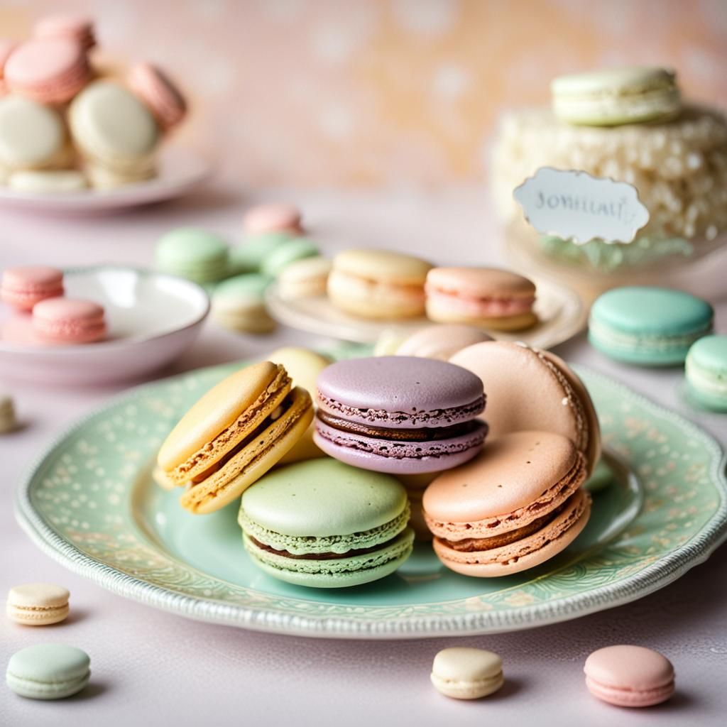 Pastel Macarons Still Life Photography