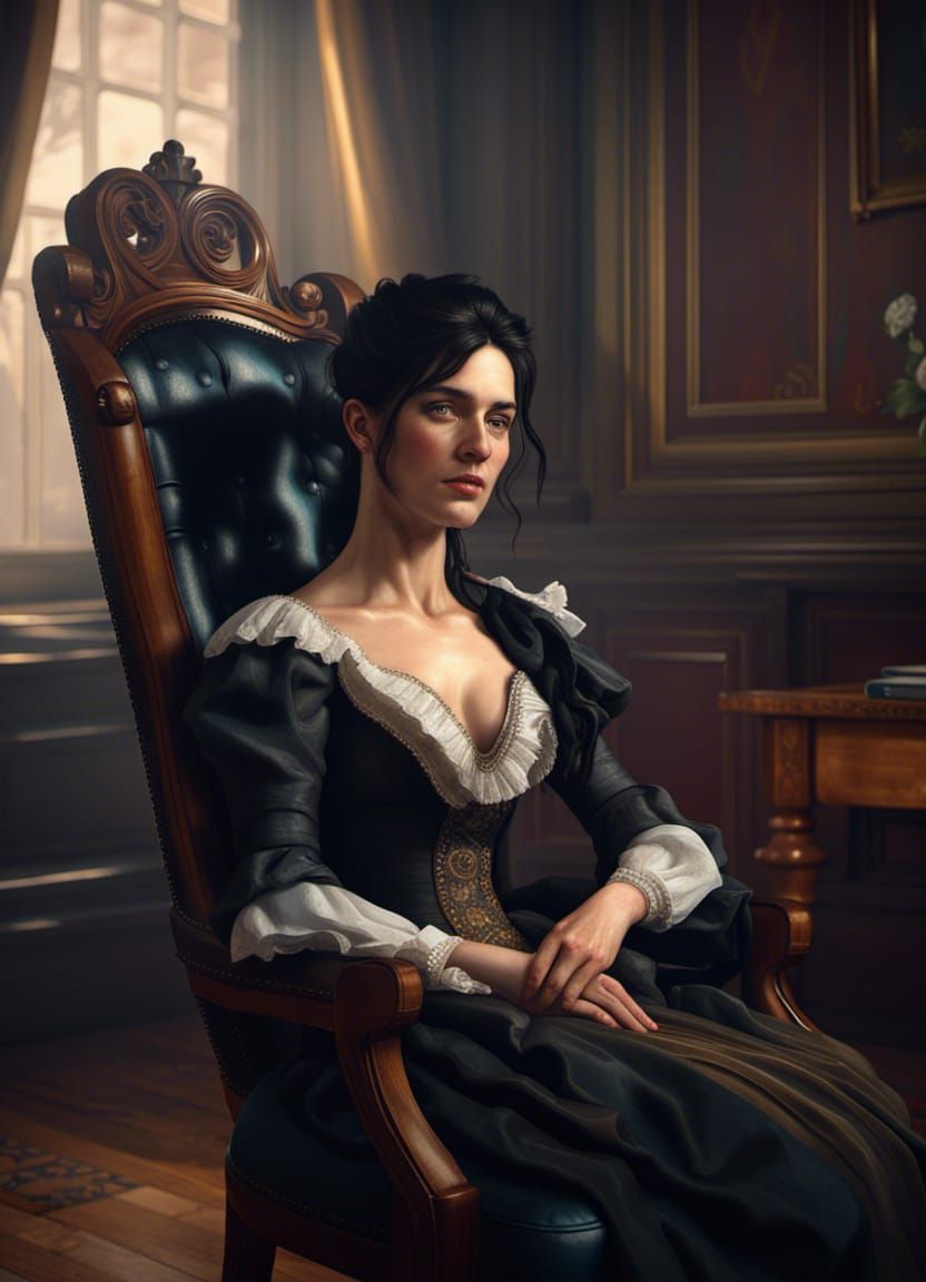 Victorian Woman Portrait in 3D Cinematic Style