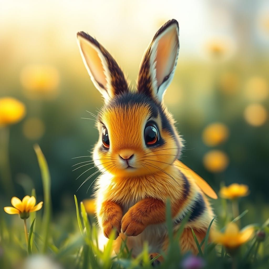 Adorable Honey Bunny in Photorealistic Style