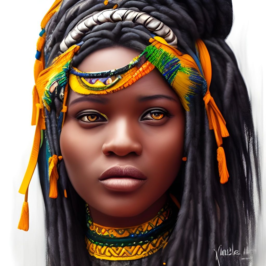Detailed 4K Portrait of an African Princess