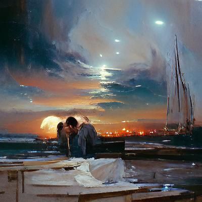 Nostalgic Reunion: Oil Painting of a January Night