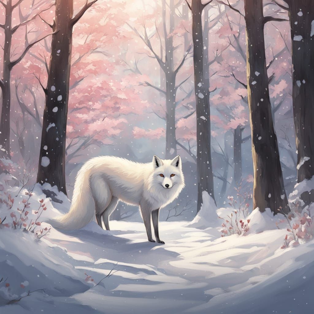 Majestic Fox in Winter Wonderland