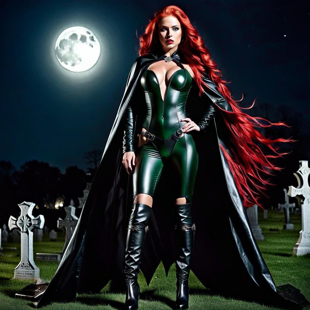 Madelyne Pryor Graveyard Portrait in Dark Fantasy Style