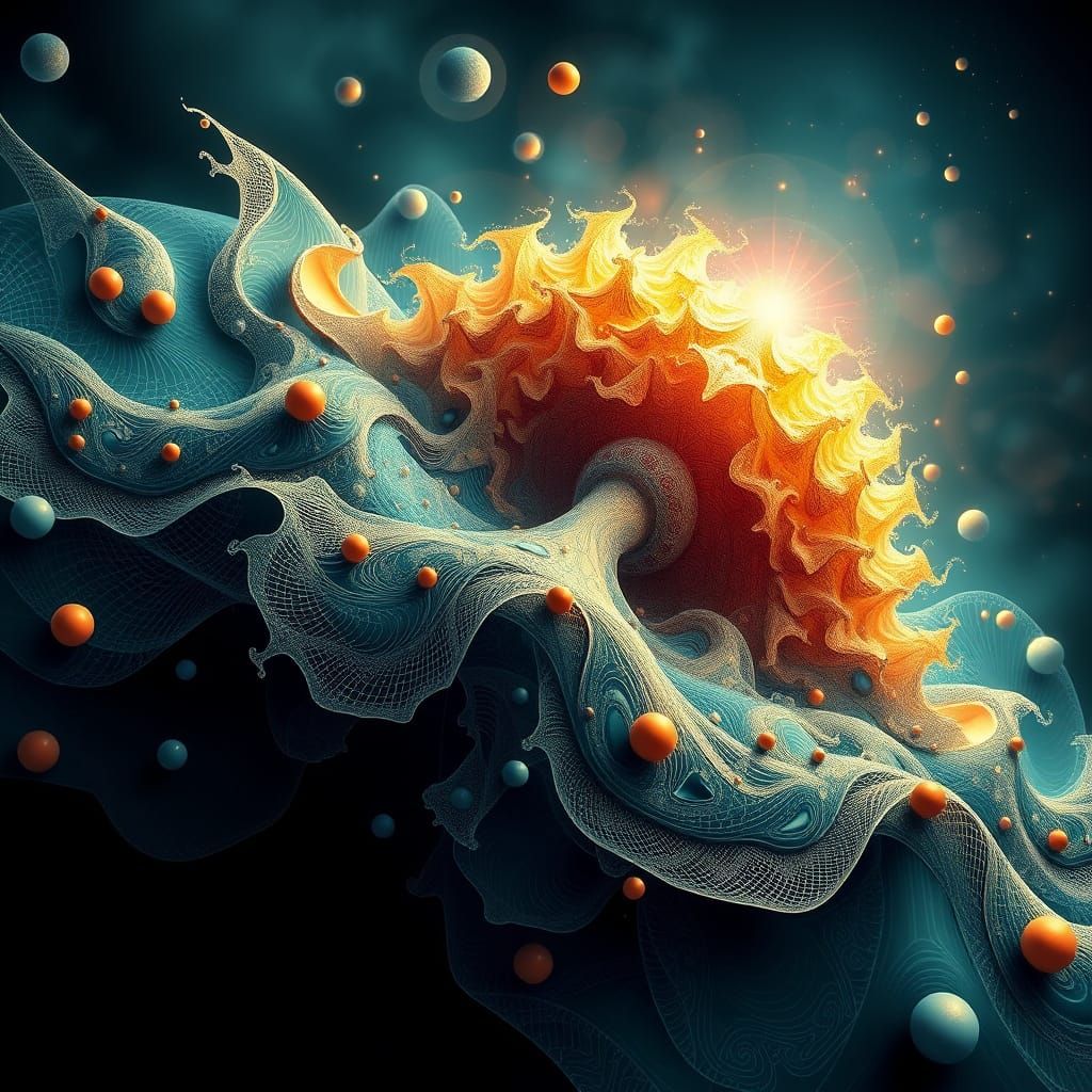 Abstract Fractal Wave Function in New Age Splendor