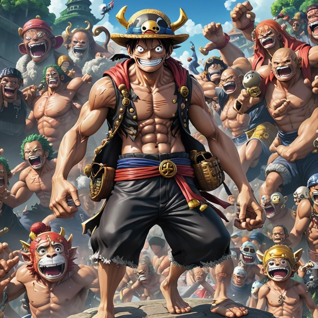 One Piece Monkey D. Luffy: 3D Anime Art