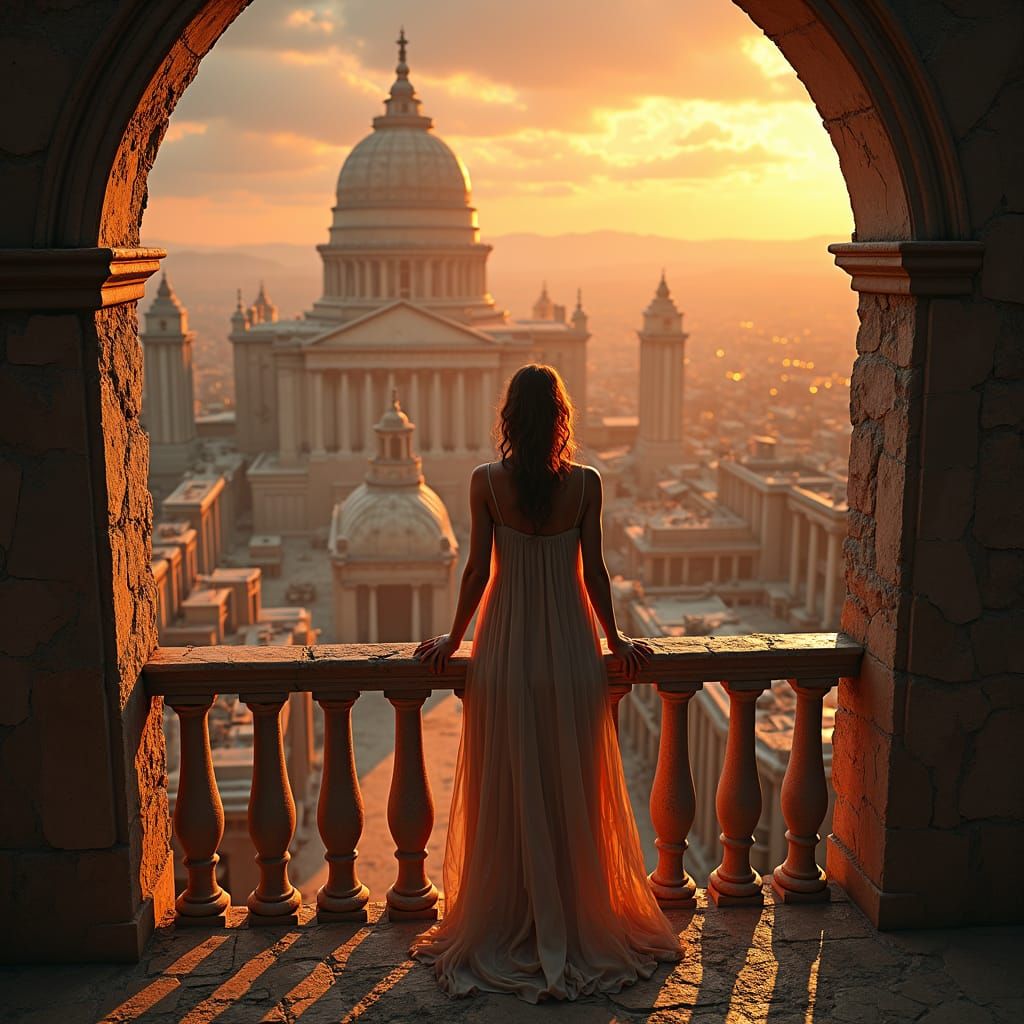 Underworld Metropolis: Woman in Art Nouveau Style