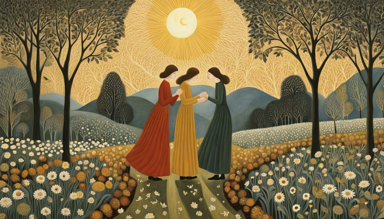 Women in Resilient Harmony, Embodying Seeds of Hope and Ligh...