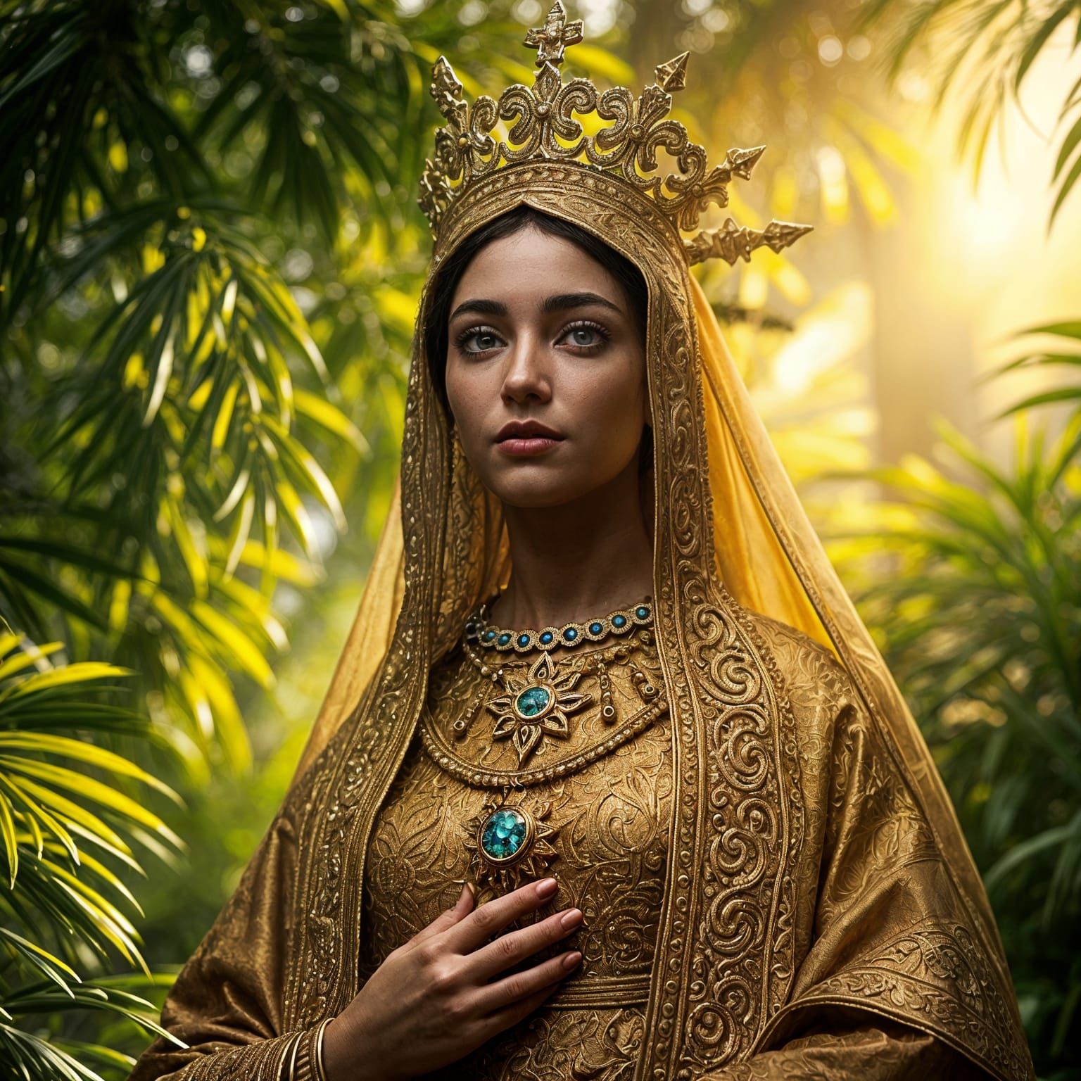 Majestic Nossa Senhora Aparecida in Exquisite Hyperrealistic...