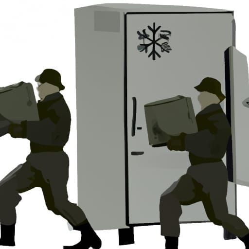 Satirical Street Art: Russian Soldiers Stealing Fridges
