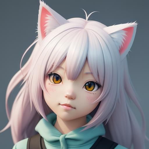 Cute Kawaii Cat for Spotify Profile Picture