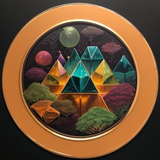 Art Deco Architecture with Ethereal Sunrise