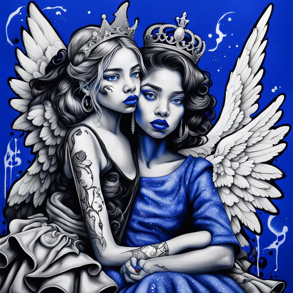 Hip Hop Cinderella Portrait with Graffiti Art