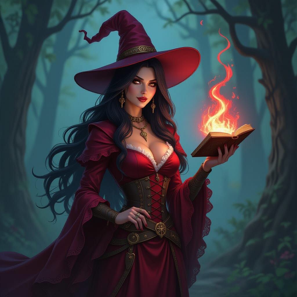 Dark Fantasy Witch with Blood Magic, Dragon Age Inspired