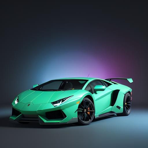 Pixar-Style Lambo: 3D Digital Art