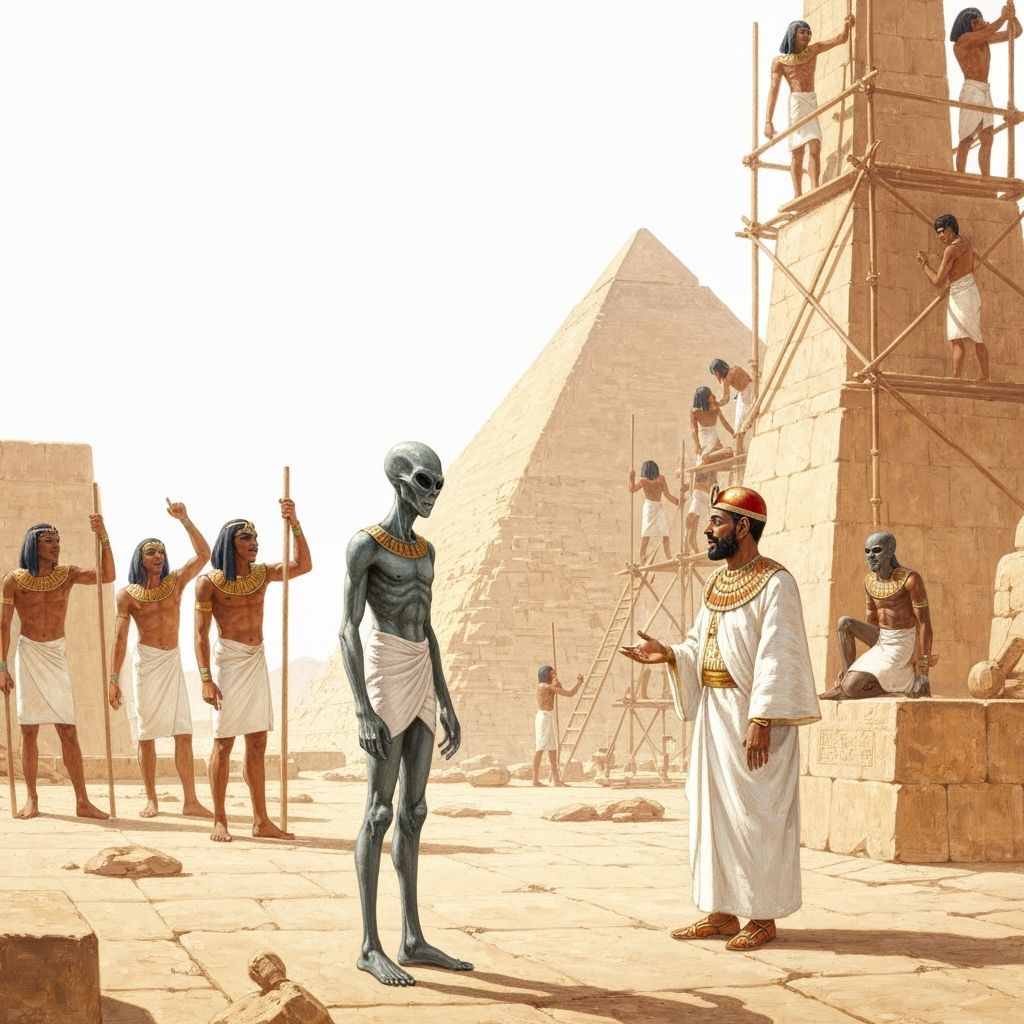 Alien Collaboration on Ancient Egyptian Pyramid Construction