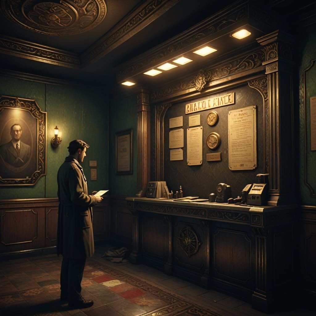 Mysterious Ticket Usher in 1920s-Style Movie Theater