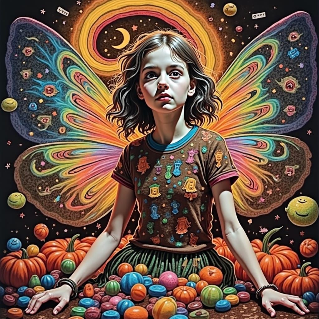 Surreal Halloween Scene in Rayograph Style