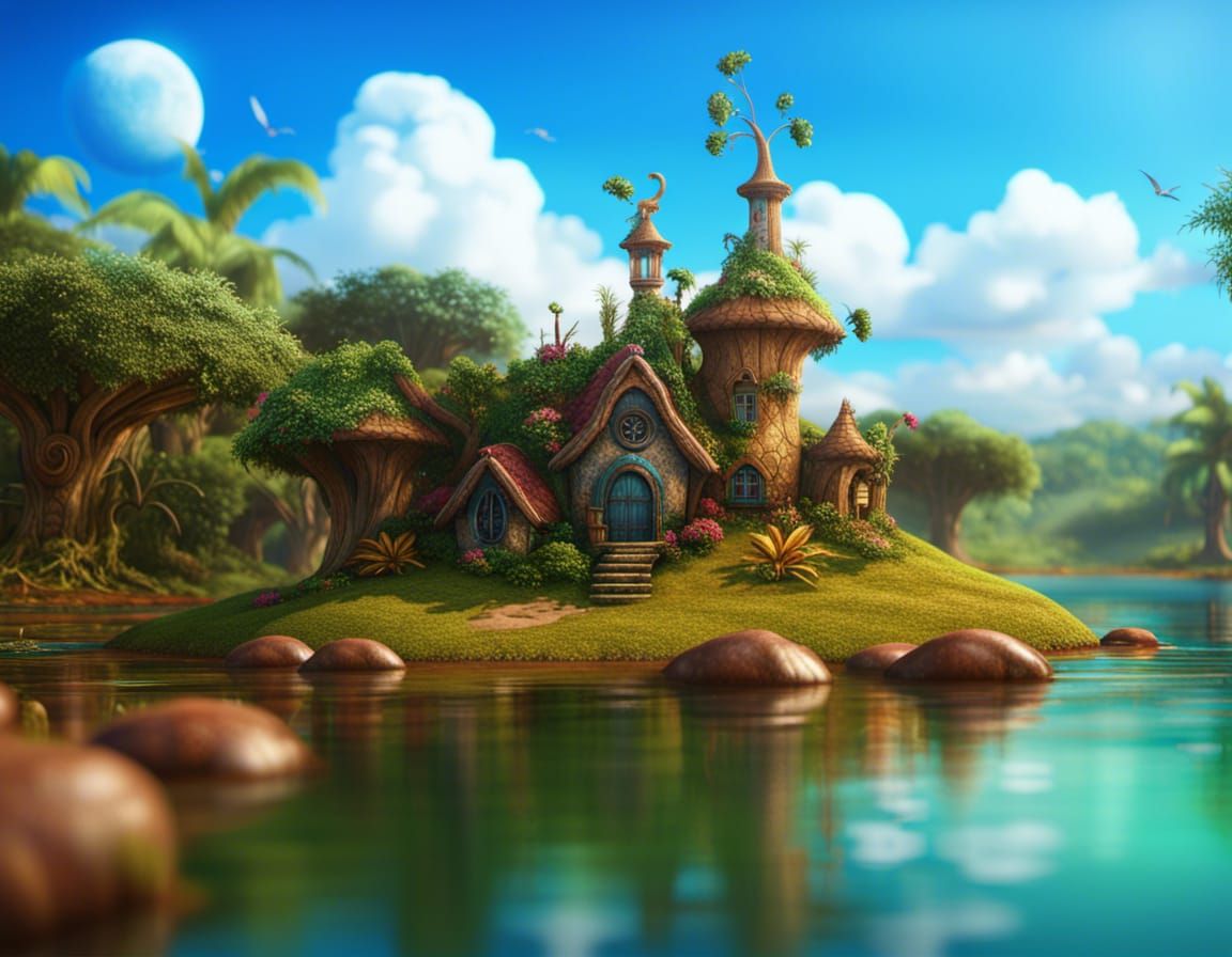 Fairy House in Brazil: Detailed Matte Painting