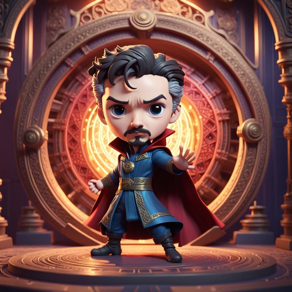 Chibi Doctor Strange Opens a Portal