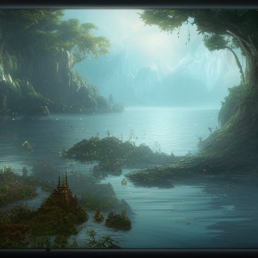 Mystical Water Fantasy Concept Art in 8K
