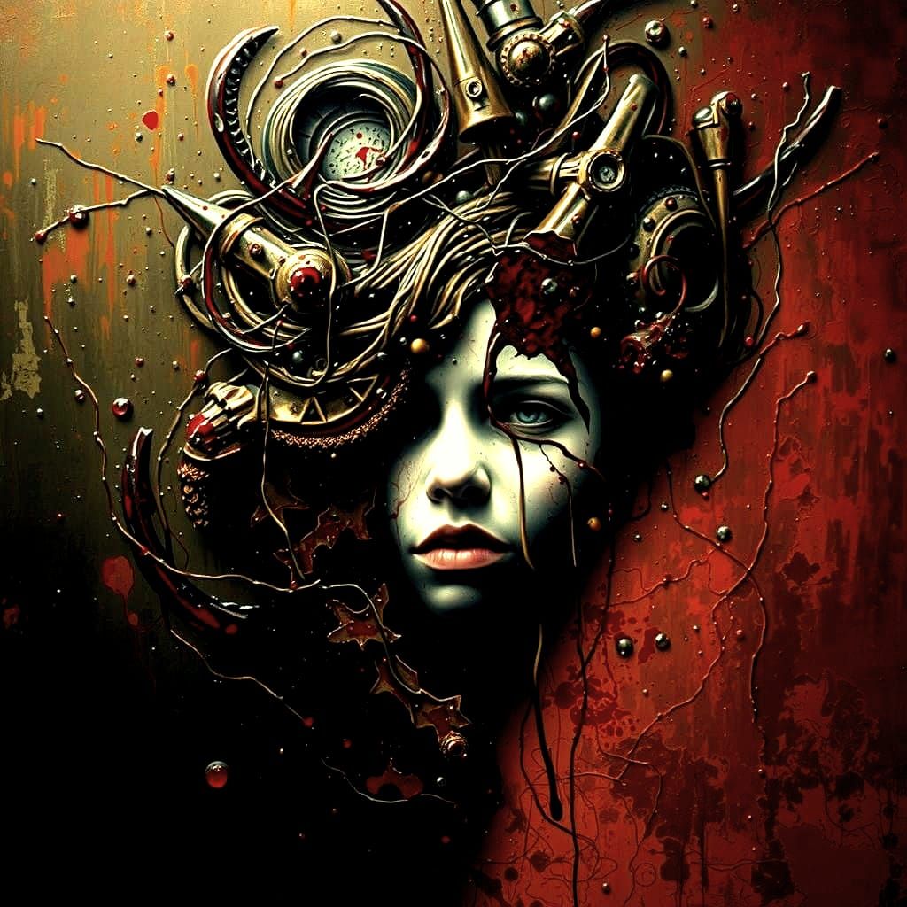 Dark Expressionist Masterpiece of Inner Turmoil