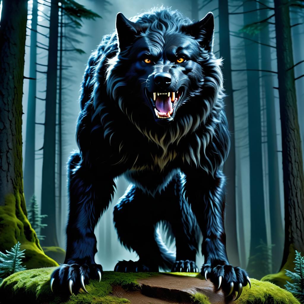 Menacing werewolf