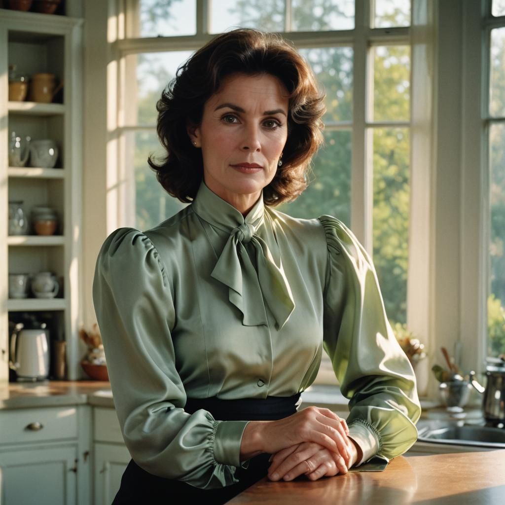 1980s Woman Portrait in Morning Light