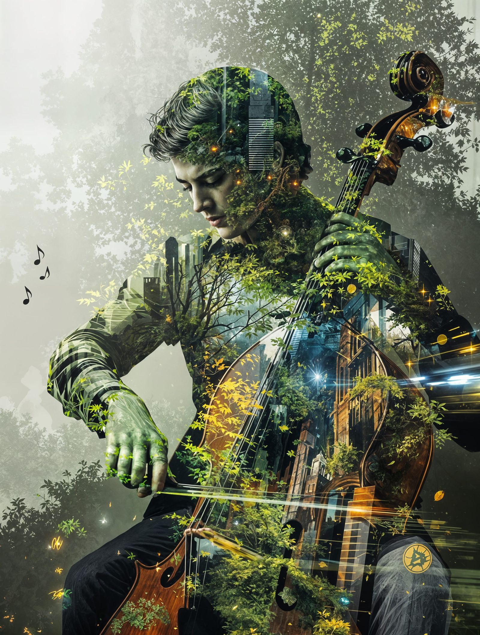 Ethereal Cello Serenade in Whispers of Nature