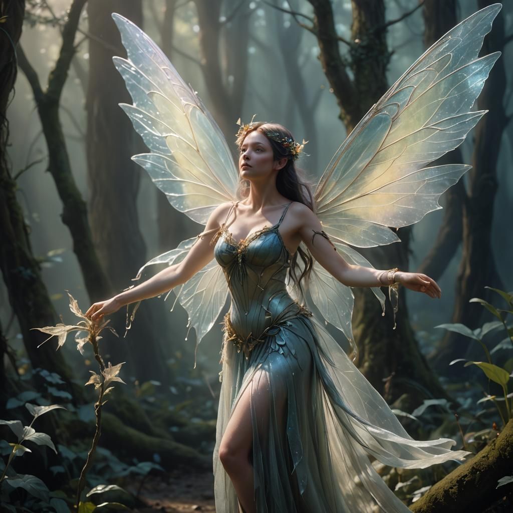 Curvy Fairy Concept Art in Cinematic Style