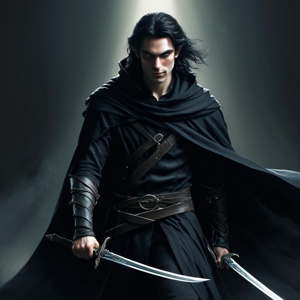 Ethereal Elf Thief in Studio Trigger Anime Style