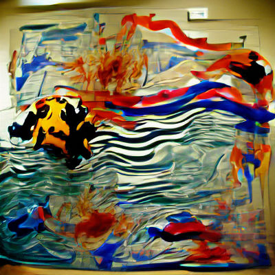 Underwater Struggle: A Somber Depiction