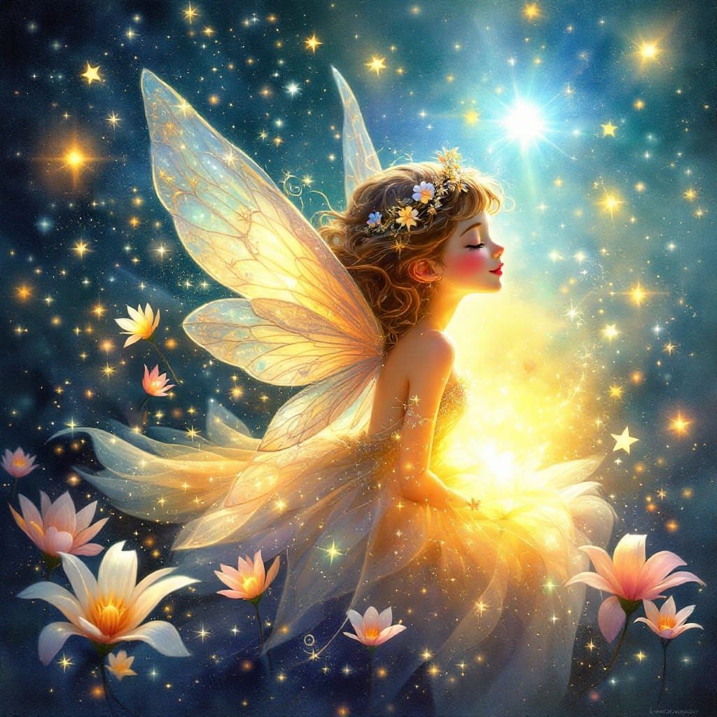 Ethereal Whimsy in Vibrant Sunshine and Starlight