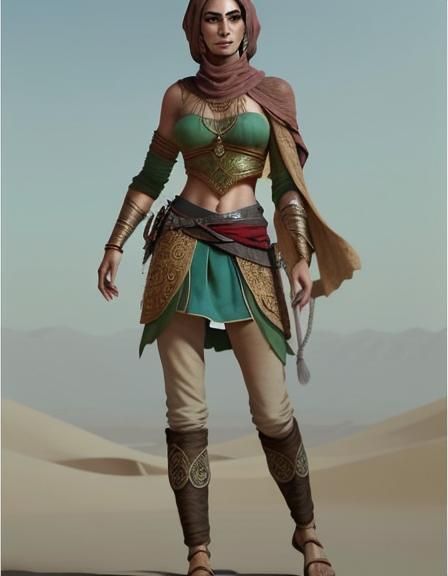 Middle Eastern Inspired Fantasy Art in Earth Tones