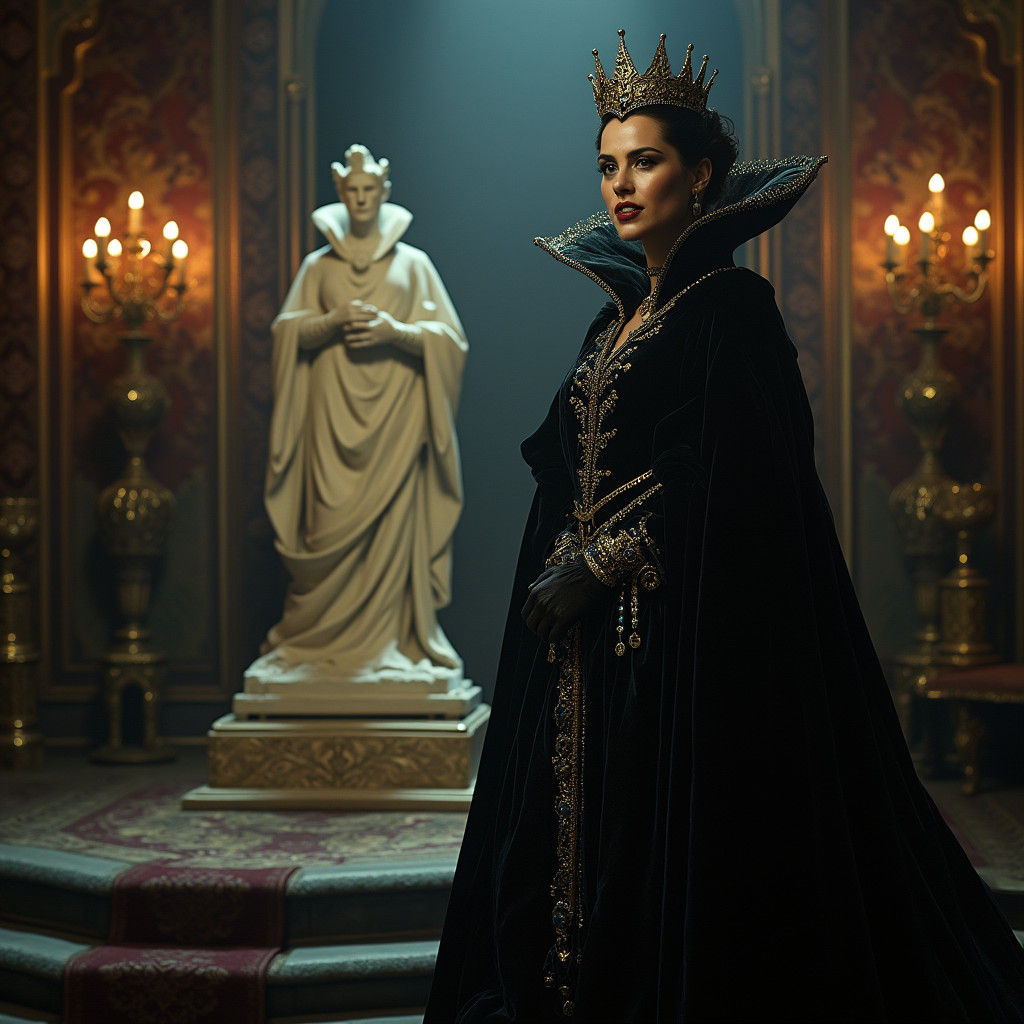 Evil Queen's Triumph: A Gothic Cinematic Portrait
