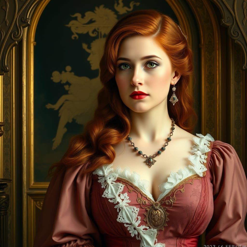 Victorian Lady in Elegant Opulence