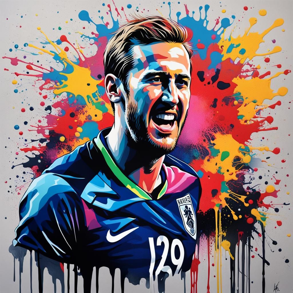 Harry Kane Graffiti Art: Ultra Detailed Street Art