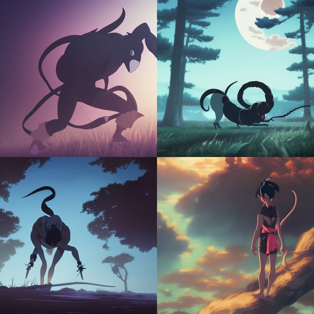 Black Scorpion in Studio Ghibli Anime Style