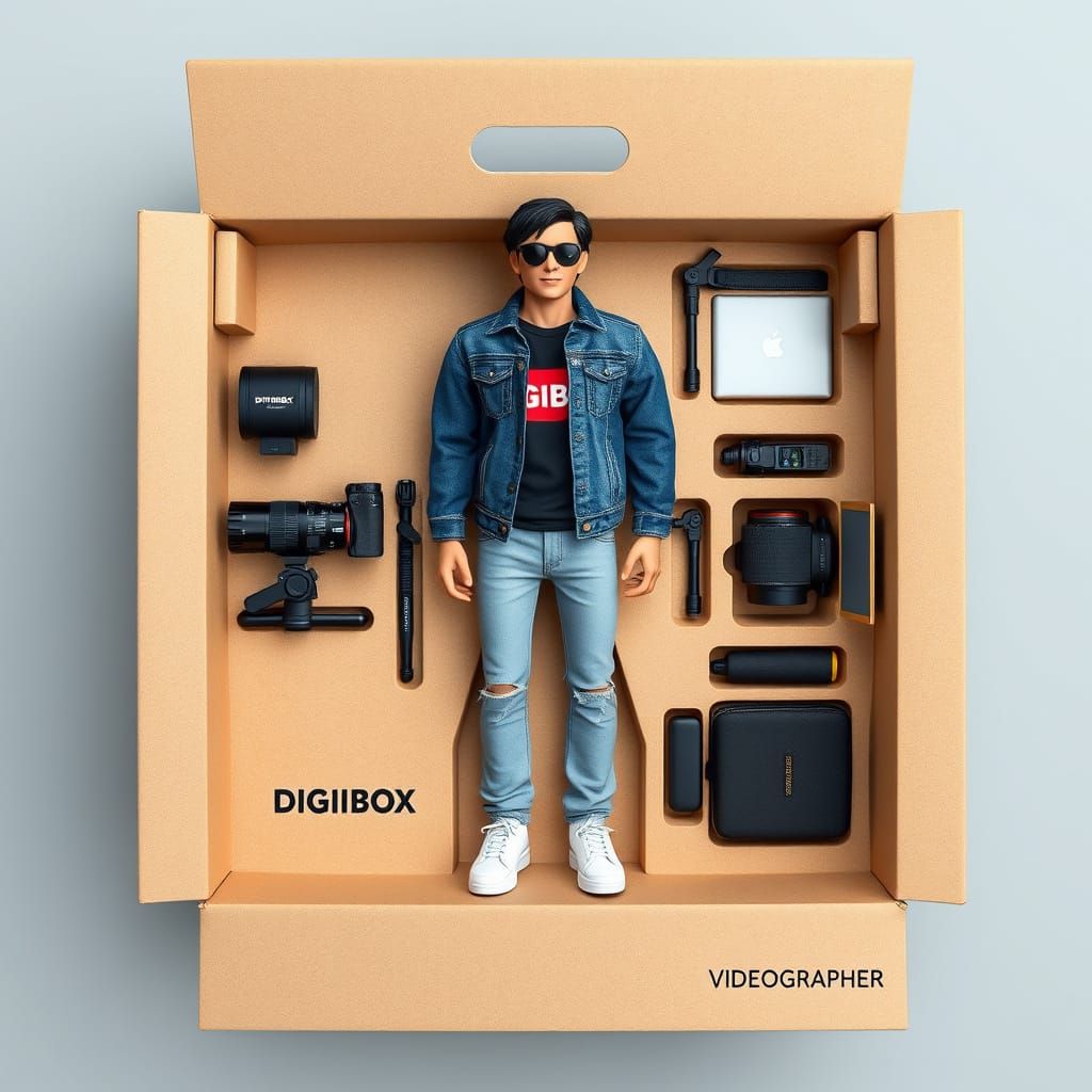 Photorealistic Action Figure in Toy Package