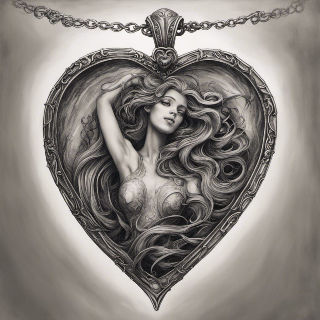 Heart Of The Ocean Necklace in Charcoal Style