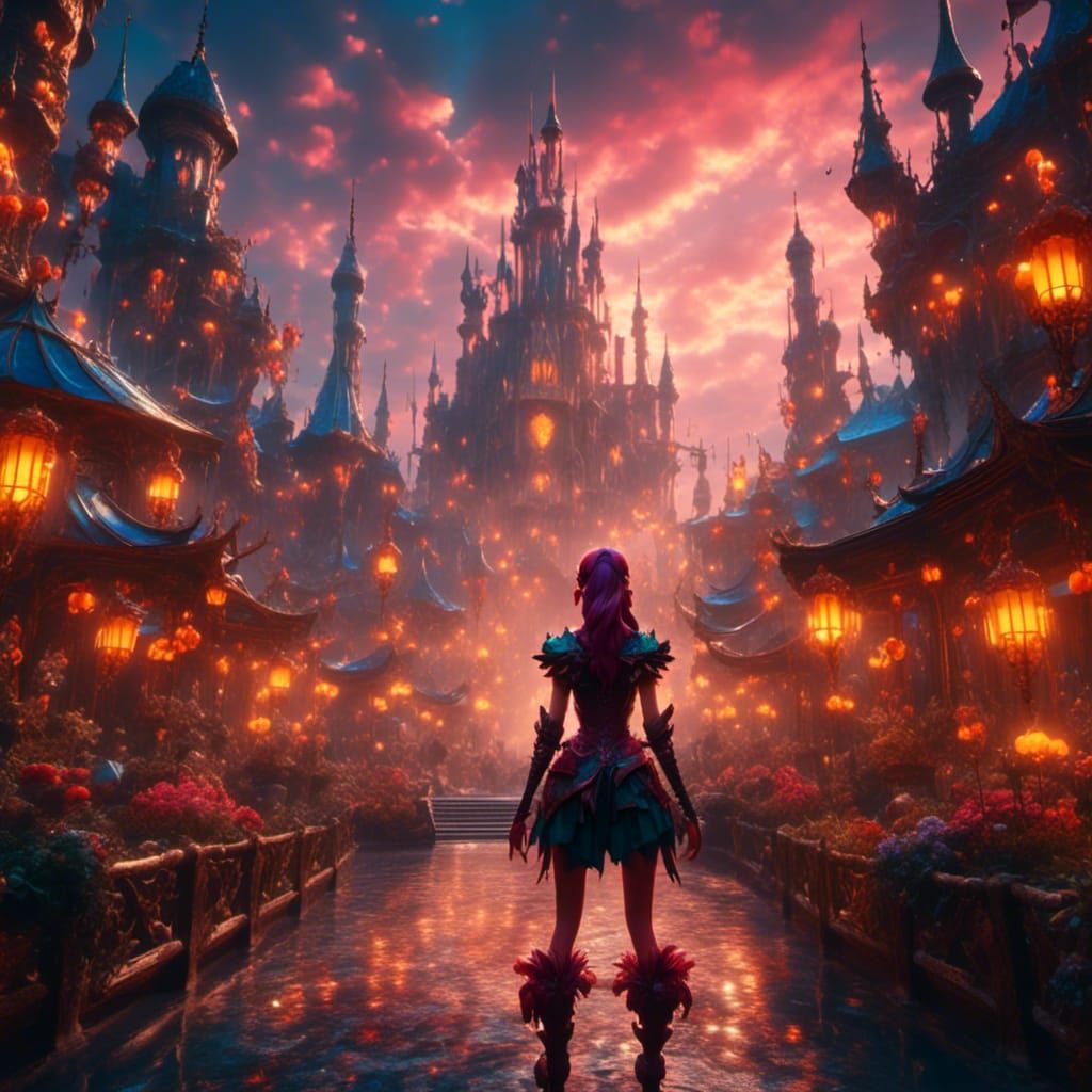 Jinx Character in League of Legends Style