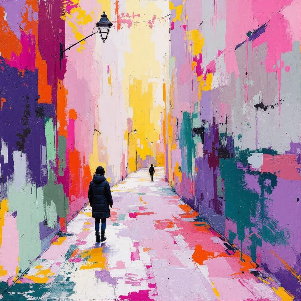 Neo-Expressionist Street Art Fusion: Impasto and Color Field...