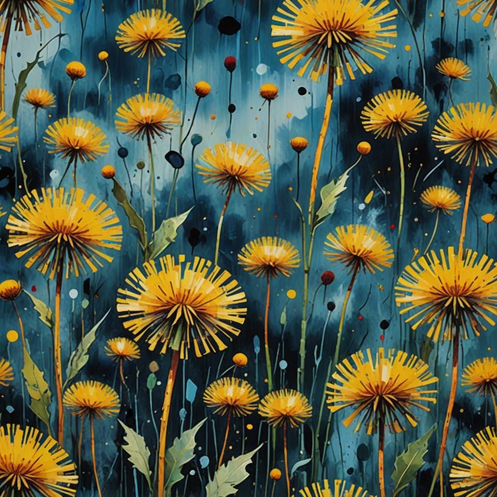 Surrealist Dandelions in Epic Impressionist Style