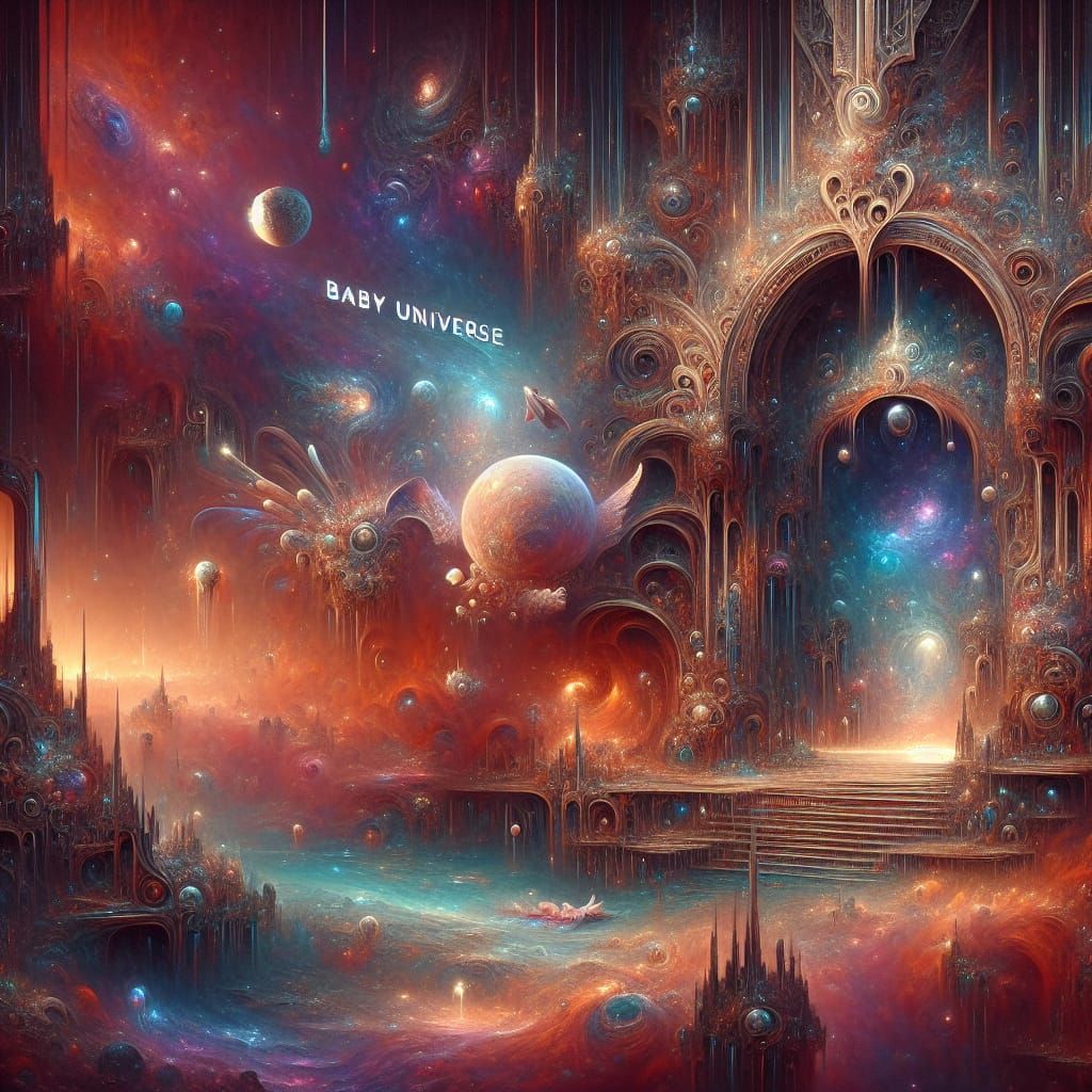 Fantastical Baby Universe Concept Art in Deep Color