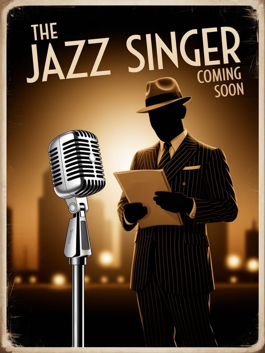 "The Jazz Singer" A 1920's movie poster