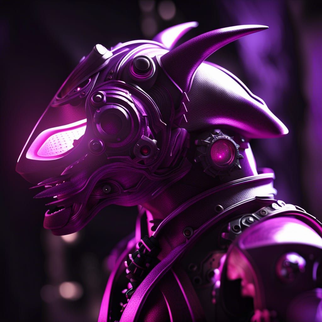 Steampunk Warframe Robot in Volumetric Lighting