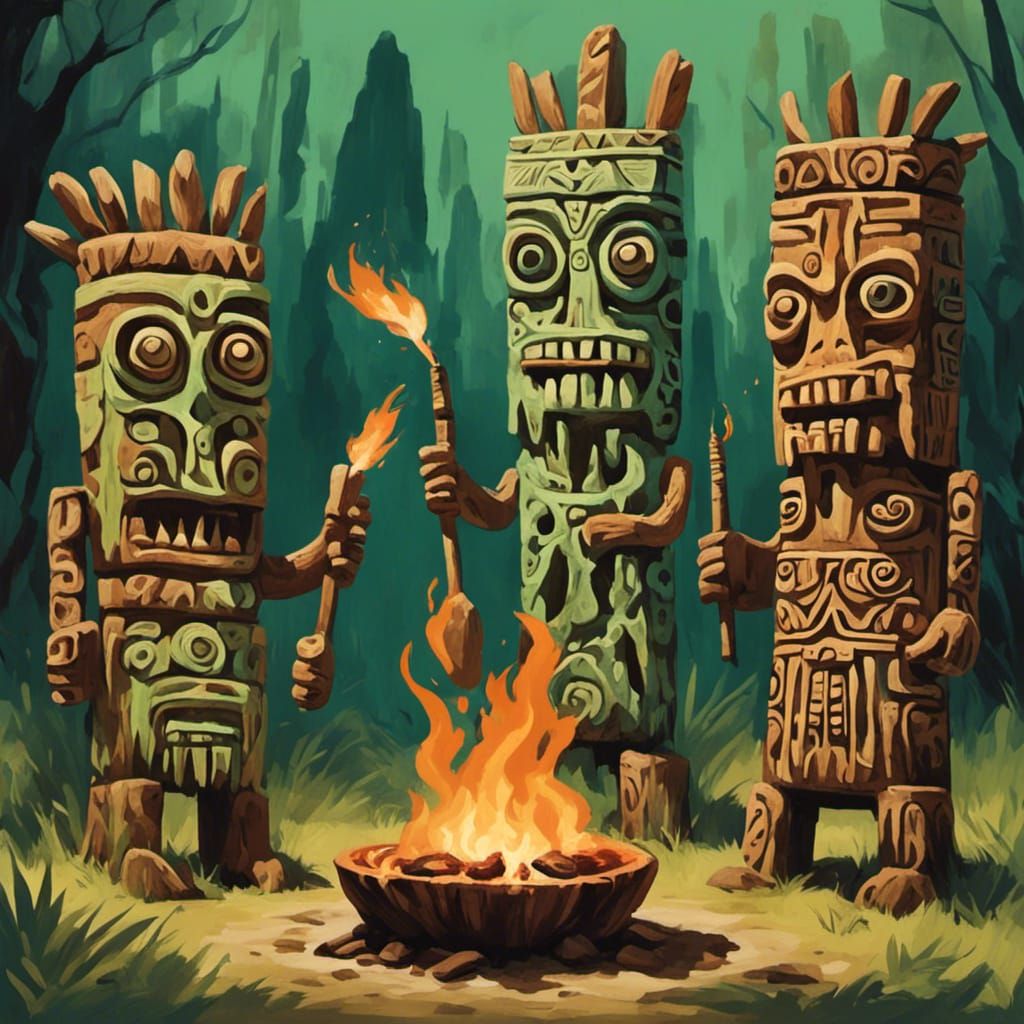 Maori Idols Barbecue: Stylized Fan Art
