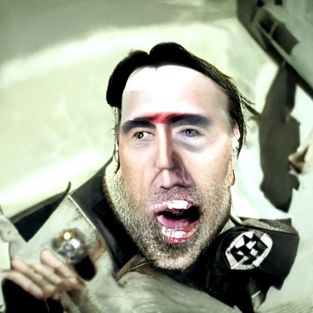 Nicolas Cage in Nazi Uniform: AI Generated Image