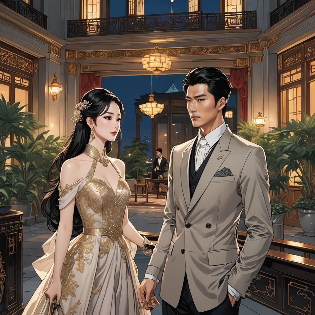 Secret Meeting at Platinum Hotel in Manhua Style