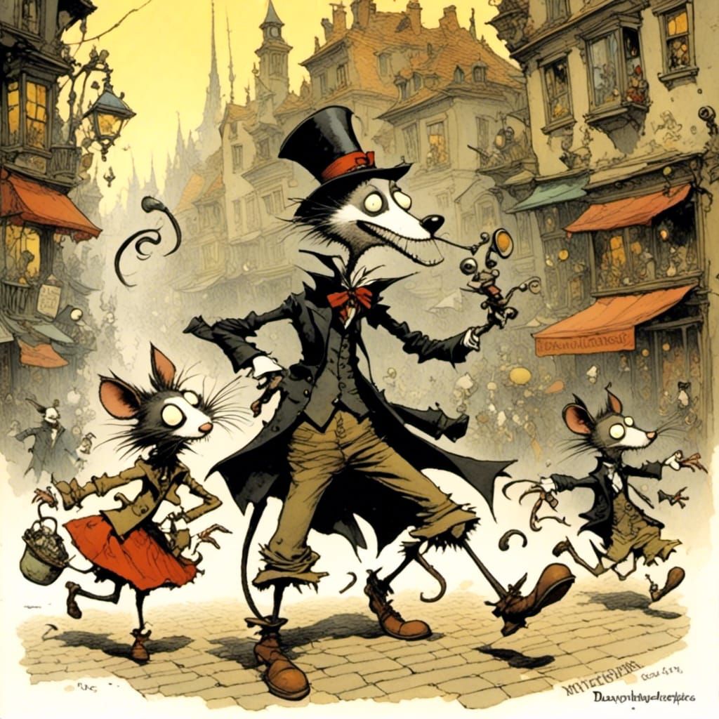 Whimsical Fantasy Figure Dancing: An Epic Masterpiece