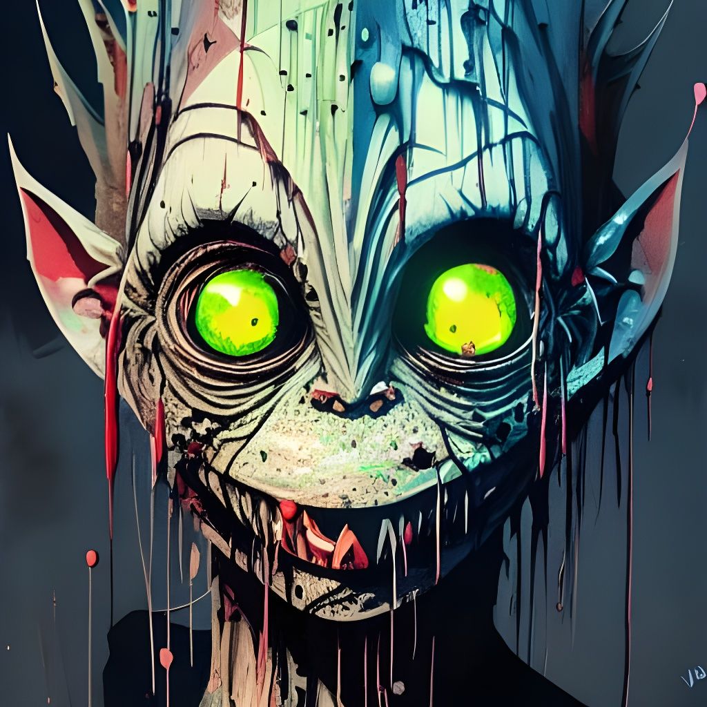 Tribal Goblin with Glowing Eyes, Speedpaint Style